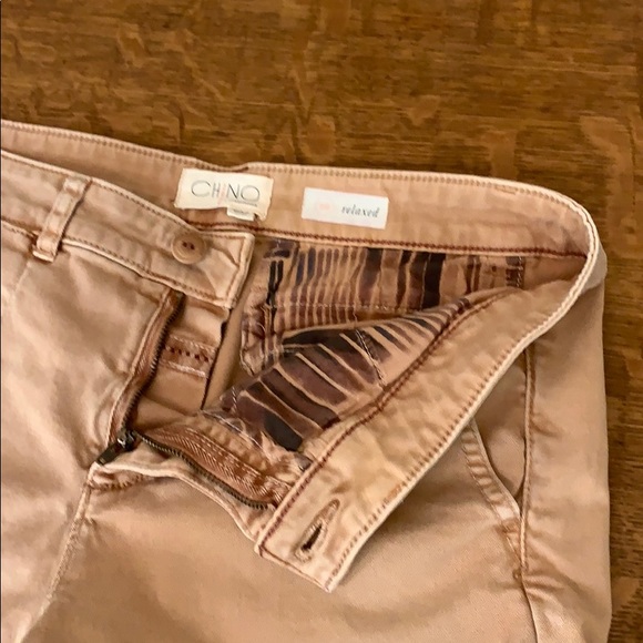 Chino x Anthropologie relaxed flat front tan shorts - Picture 6 of 7